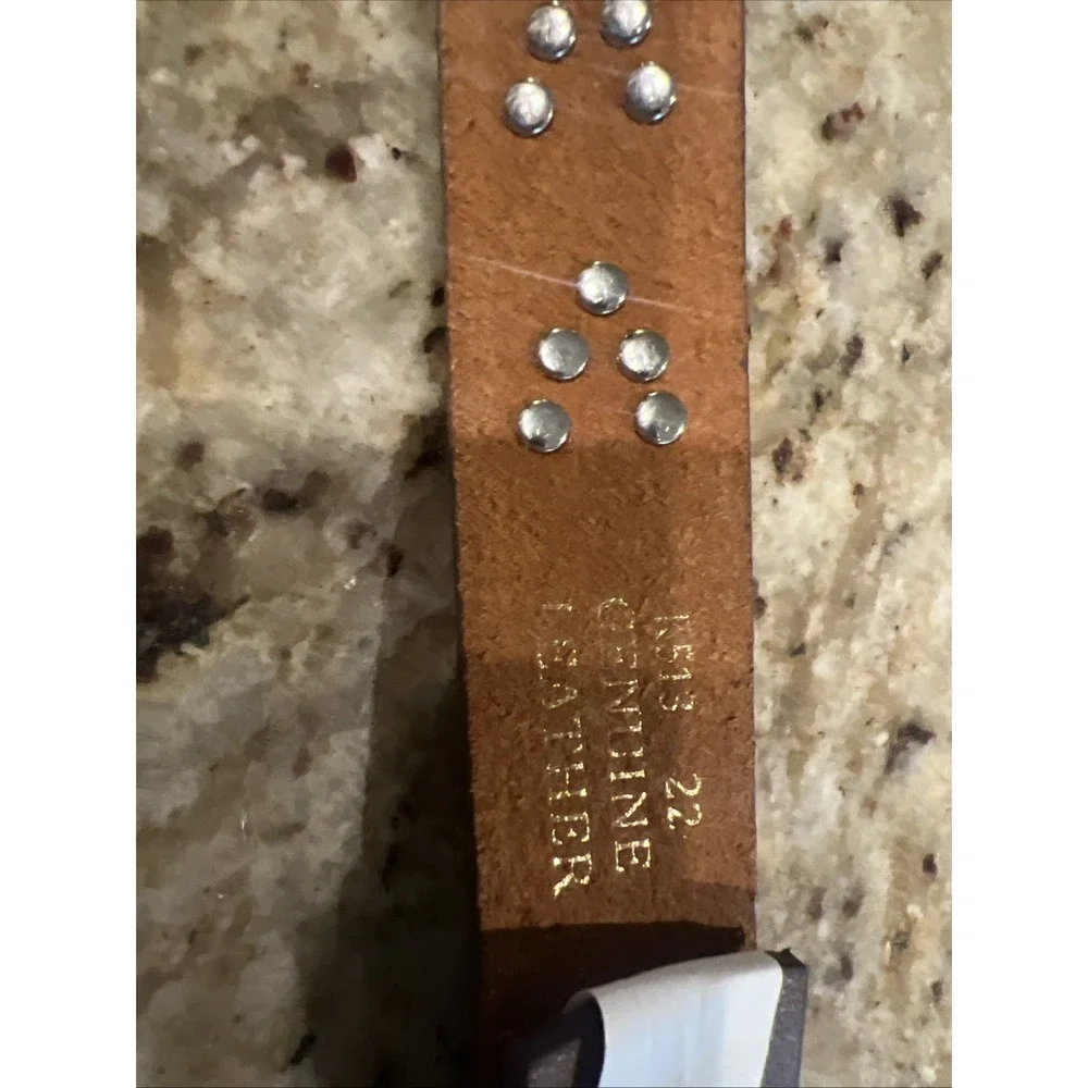 Youth Girls Leather Belt Size 22 Genuine Leather.  New Without Tags